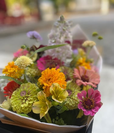 bouquet fleurs fraîches biologiques de saison slowflower floriculture ardeche