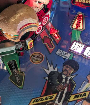 a pinball game with a Big Kahuna Burger