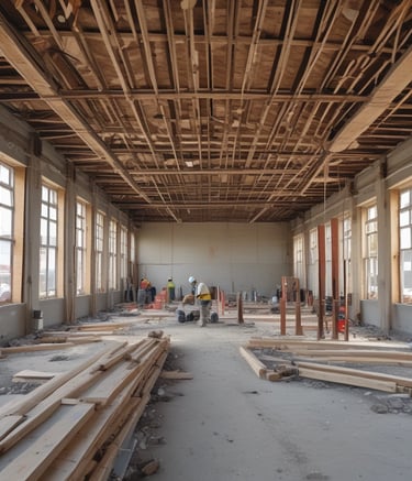 An AI-generated image illustrating exterior construction services.