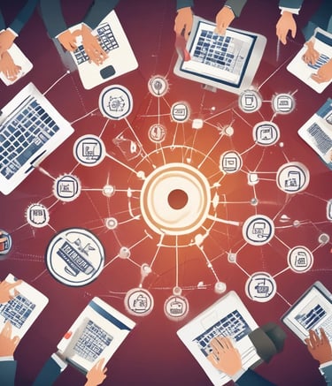 A logistics professional coordinating shipments in a warehouse.