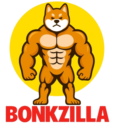 a dog with a dog on the back of a sign that says bonkzi
