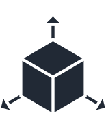 a sqaure box with arrows pointing outsider of the three corner