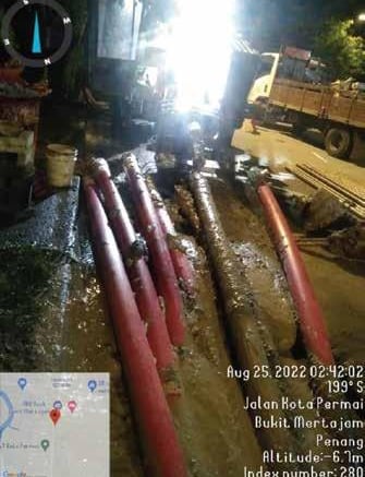 a truck with a map of the area