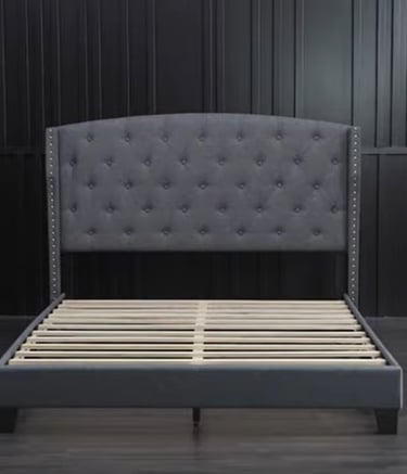 a recently installed frame bed