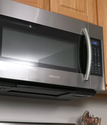 a floating microwave ready for use