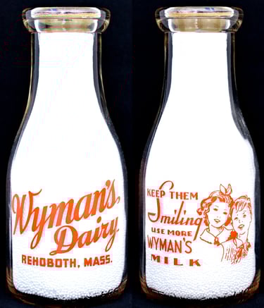 Massachusetts milk bottle   