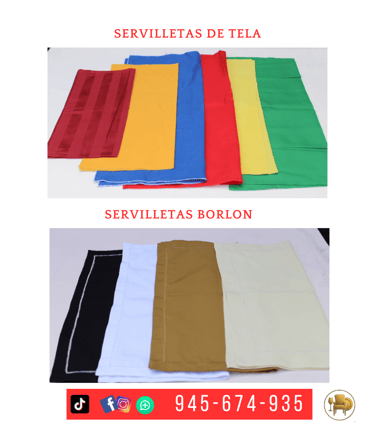 Alquiler de servilletas y manteles