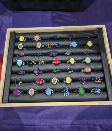 Rings on display
