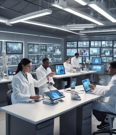 A building entrance with metal barred doors and windows, featuring signs indicating it belongs to a faculty for high-quality training. The facade is white, and there are red fire extinguishers and safety notices mounted on the wall next to the entrance.