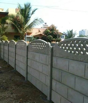 Stylish and long-lasting artificial boundary walls for enhanced security