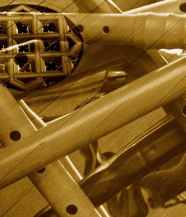 Layers of musical instruments: cornetts, recorders and psaltery