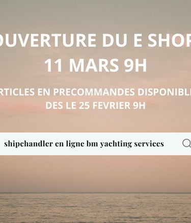 Ouverture E-shop accessoires de mer