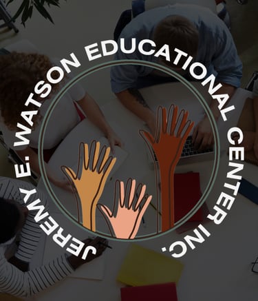Jeremy E. Watson Educational Center's logo where there are three hands in the middle