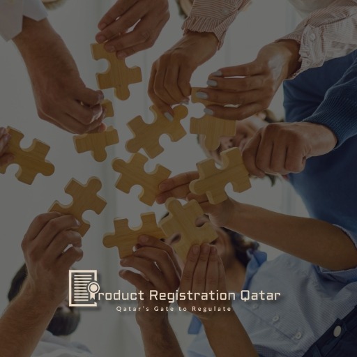 Product Registration Qatar Logo with Slogan Qatar's Gate to regulate with why businesses choose us