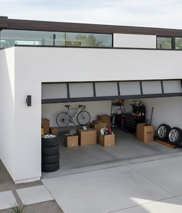 minimalist luxury home before epoxy