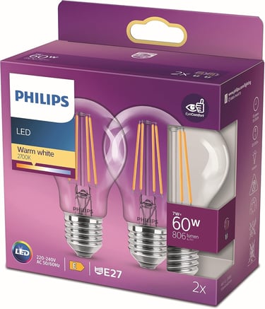 a couple of bulbs in a box with a purple box