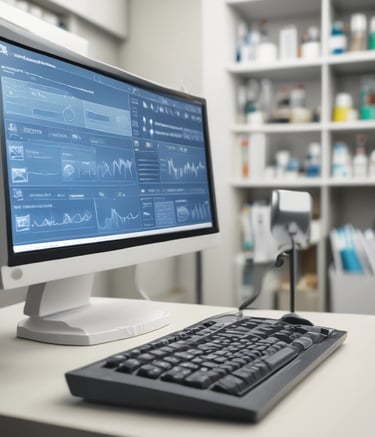 A medical monitor displays various vital signs and readings, including an ECG line showing heart activity, numbers indicating SPO2 levels, and blood pressure. The screen is prominently labeled with 'DEMO', and the monitor is manufactured by Mindray.