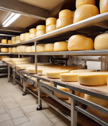 sala de maduración de quesos de quesería artesanal
