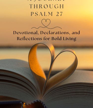 Fearless Faith devotional eBook cover with open Bible shaped like a heart