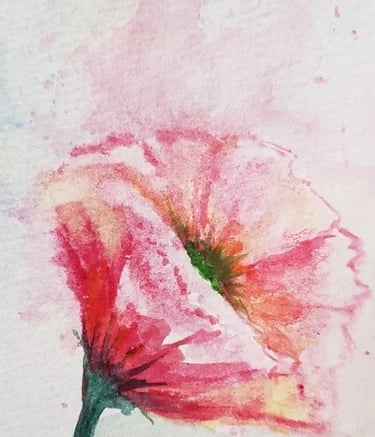 Impressionist flower, creates its own melody, soft and gentle like a cool summer breeze