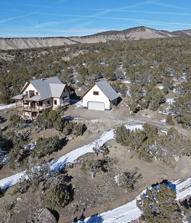 Aerial view of house