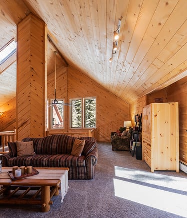 a family room with a couch