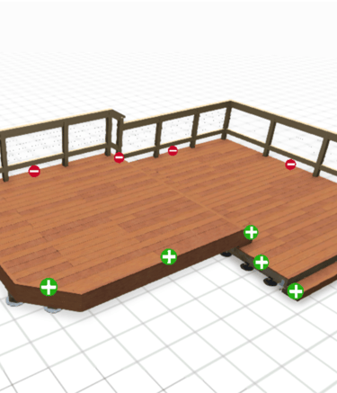 dessin 3d de conception de terrasse