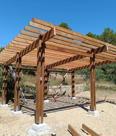 pergola bois en pin traité classe IV