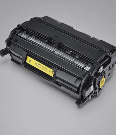 An Epson dot matrix printer with control buttons and a stack of continuous form paper loaded. The printer appears to be in an office or workspace setting.