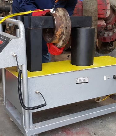 Using Induction heater to install mechanical parts