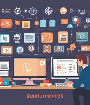 man in gray dress shirt sitting on chair in front of computer monitor