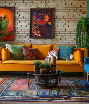 colorful living room