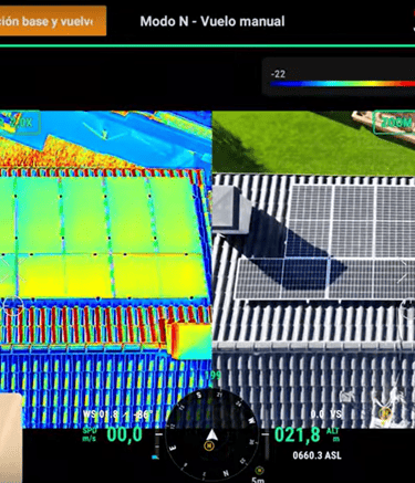 dron supervision e informe del estado de las placas solares