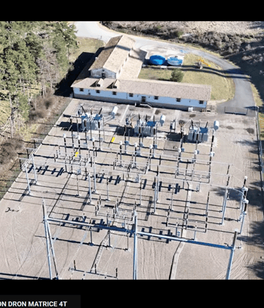 drones supervisando centrales electricas y puntos de interconexion