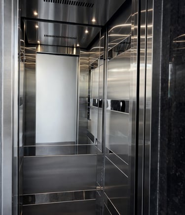 Modern home elevator cabin installed in residential project Jaipur Rajasthan