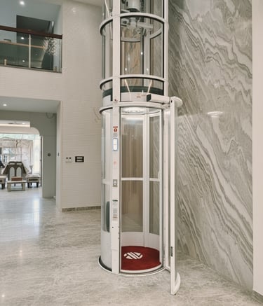 Premium vacuum home lift installation in modern villa Jaipur