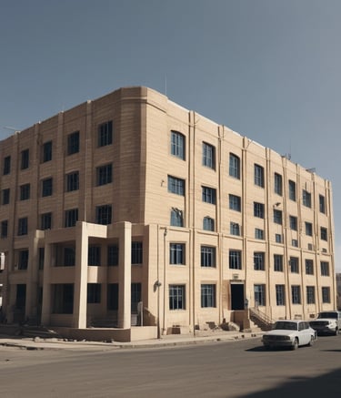 A newly constructed school building.
