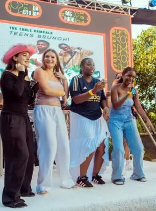 Teens gathered for a curated Bloomfest brunch in Kampala