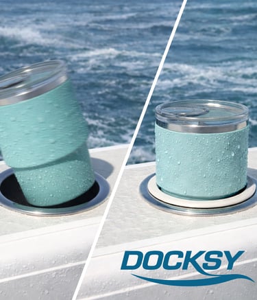 Drink falling out of boat cup holder vs secure fit with insert