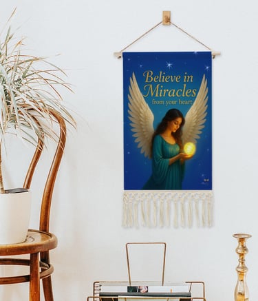 Inspirational Art - a poster of an angelic woman holding a glowing ball