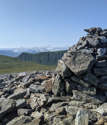 mountain summit cairn