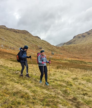 Hikers on group walk