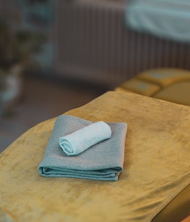 Nahaufnahme einer Massageliege