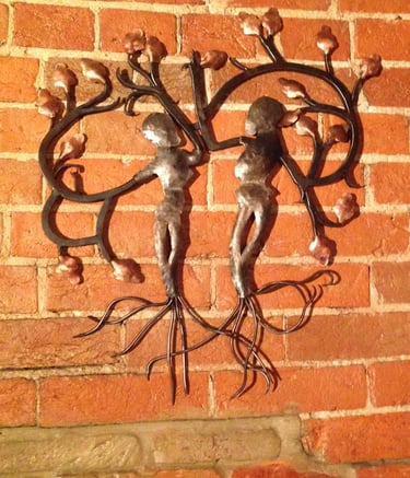steel lovers with roots and copper leaves