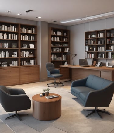 Intricately designed wooden booth setup at an event.