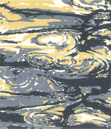 Linogravure sur papier 30 × 42 cm - © Eric Durant