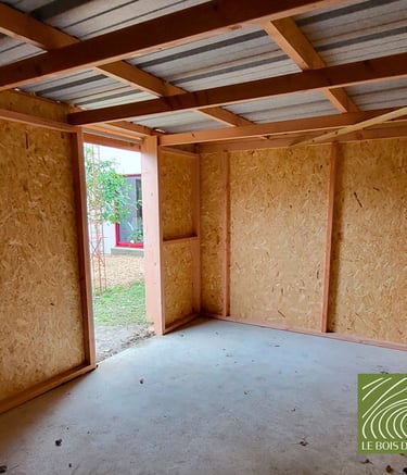 Abri de jardin en bois doublage OSB