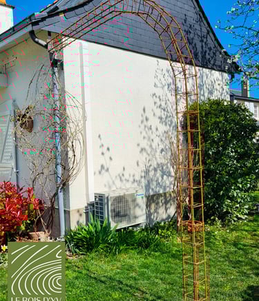 support de plante en fer brut