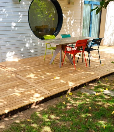 terrasse bois en robinier faux acacia