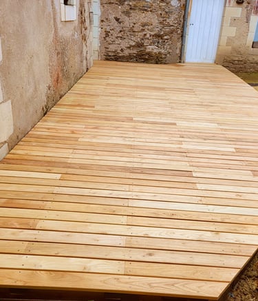 terrasse bois en robinier faux acacia